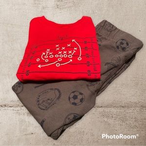 GUC Carter’s Kids Football Themed Long Sleeve and Knit Pant Set Size 5